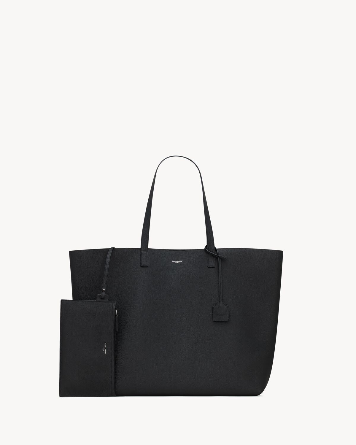 SAINT LAURENT BOLD EAST/WEST SHOPPING BAG IN GRAINED LEATHER