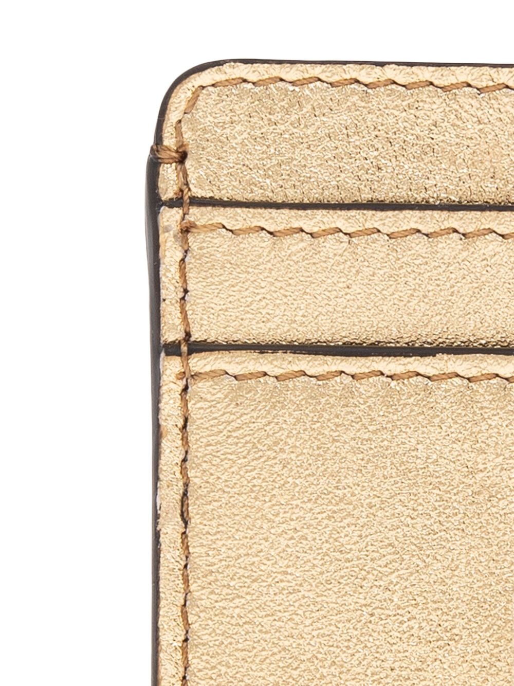 metallic logo-embossed cardholder - 4