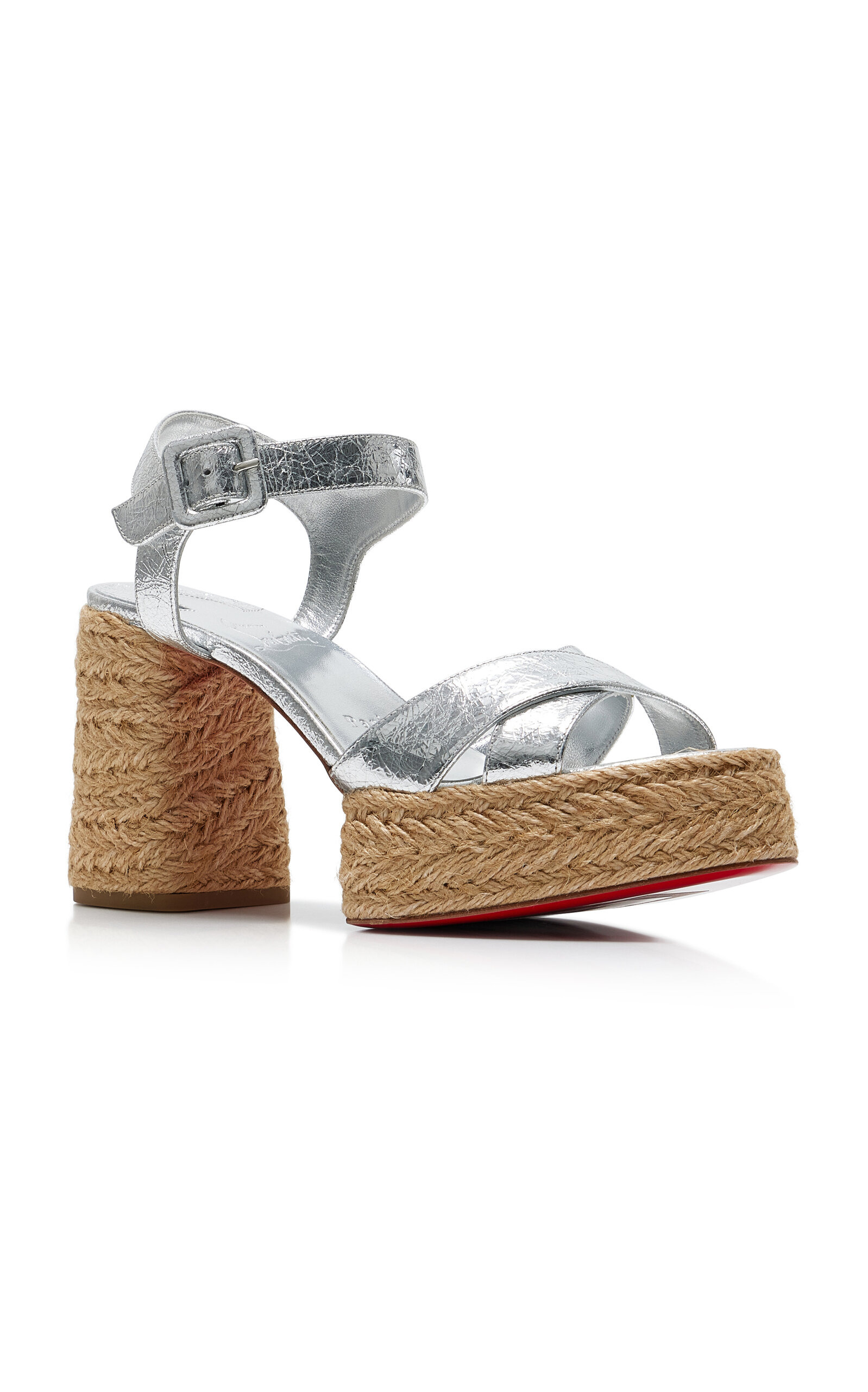 Calakala 85mm Metallic Leather Sandals silver - 5