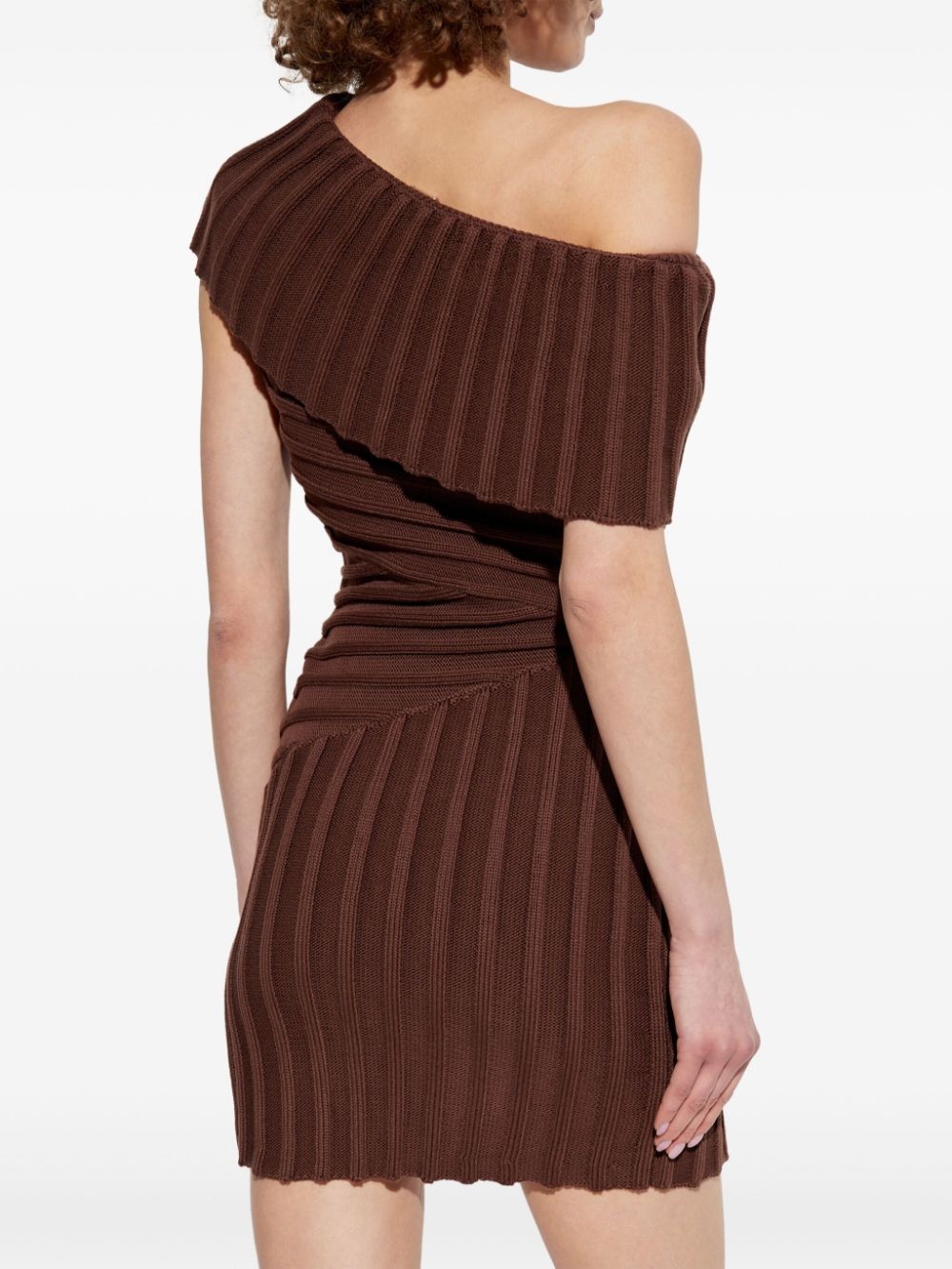 one-shoulder mini dress - 4
