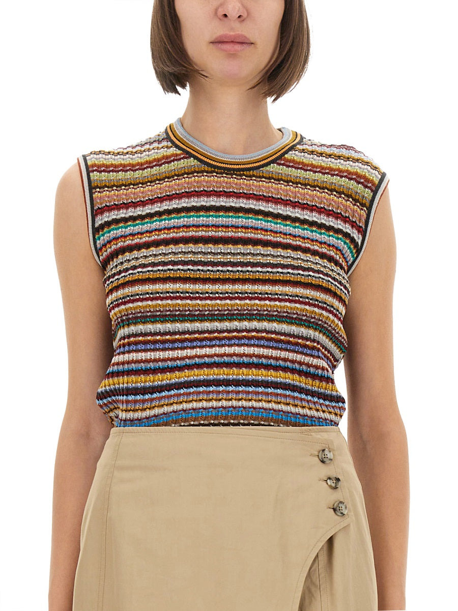 Paul Smith Women "Signature Stripe" Knit Vest - 3