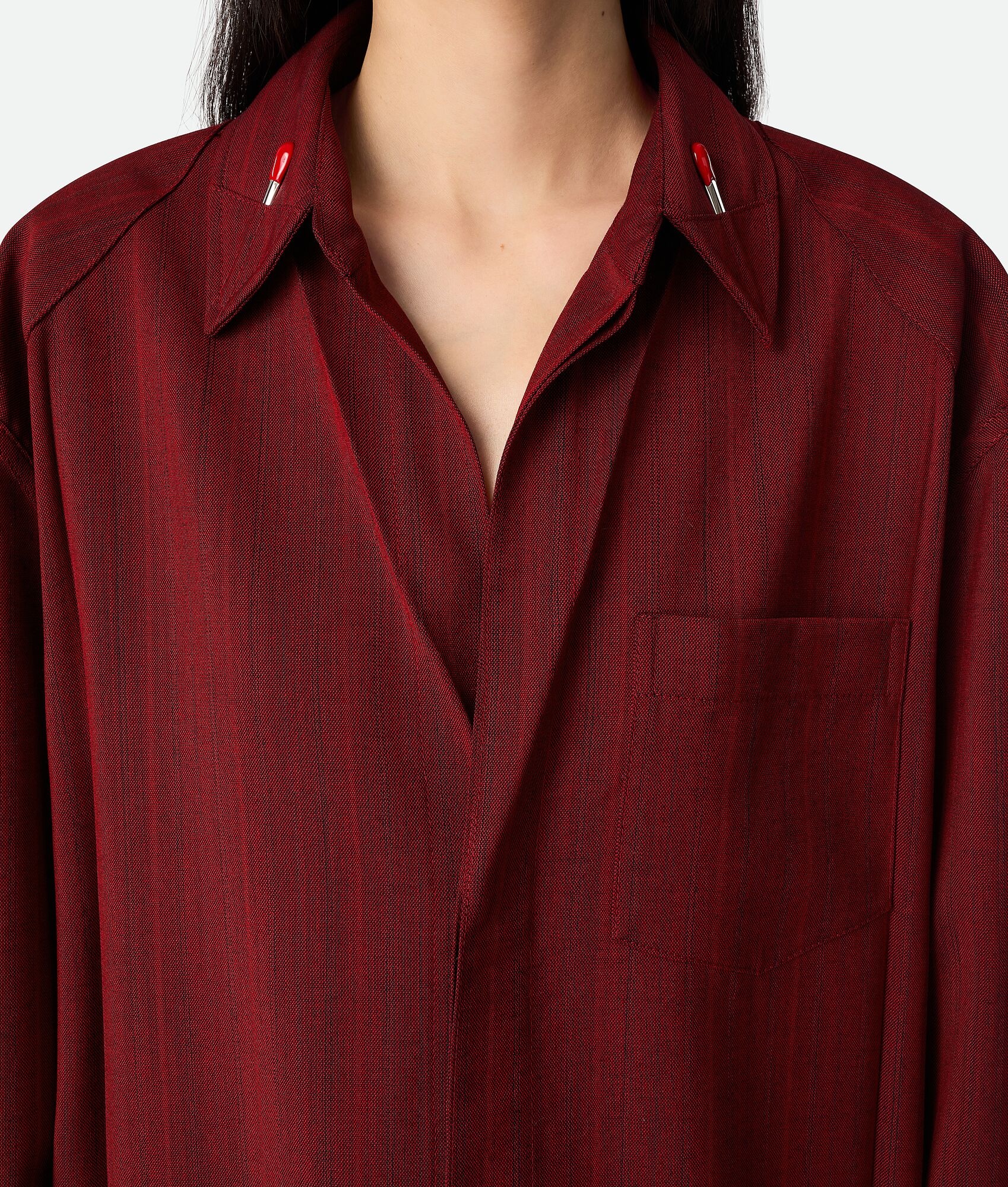 Wool Subtle Stripe Shirt - 6