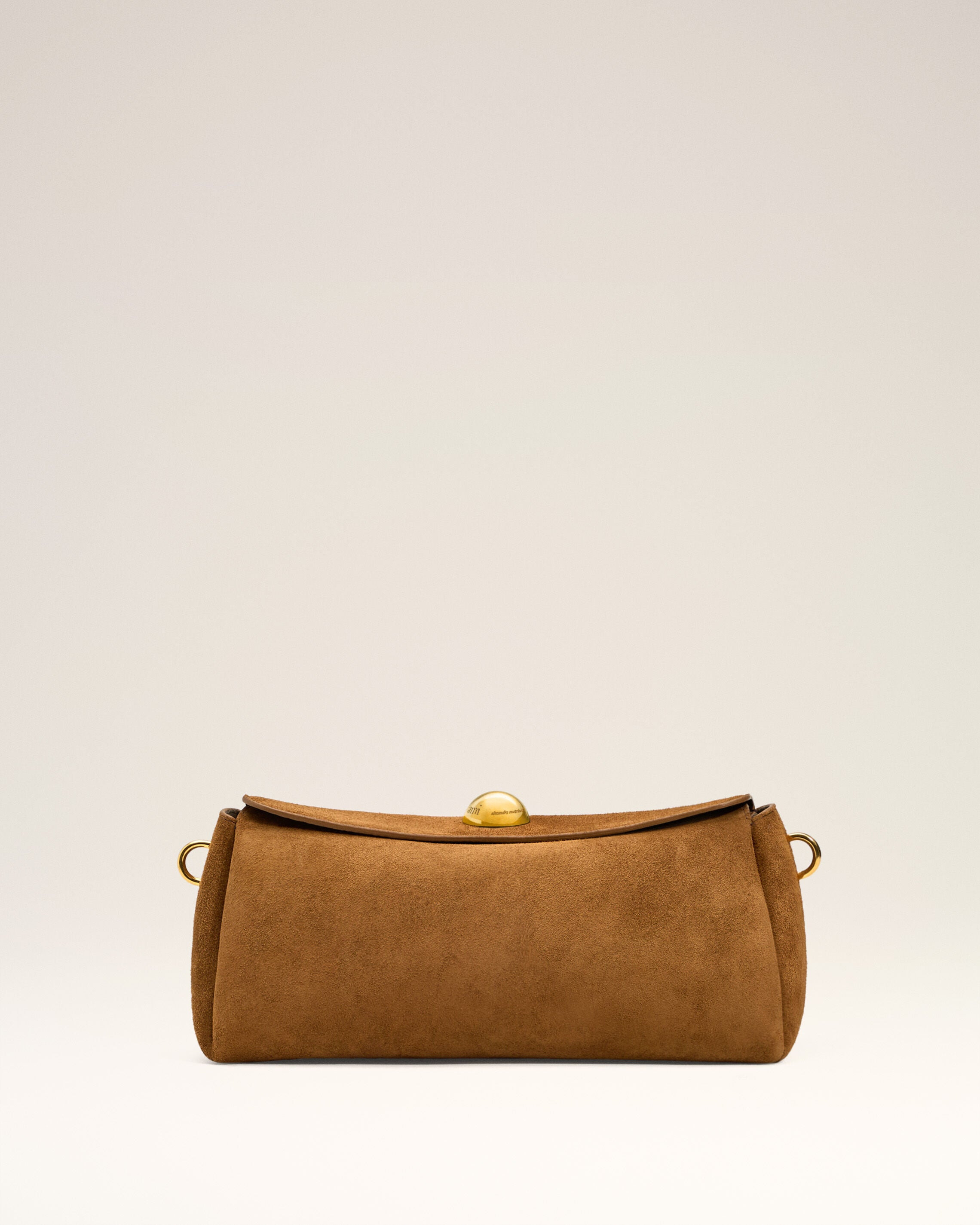 BROWN SUEDE LEATHER CARROUSEL BAG - 3