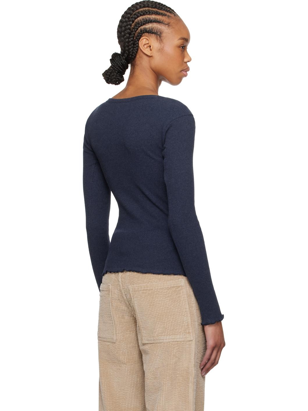 Navy Disc Long Sleeve T-shirt - 3
