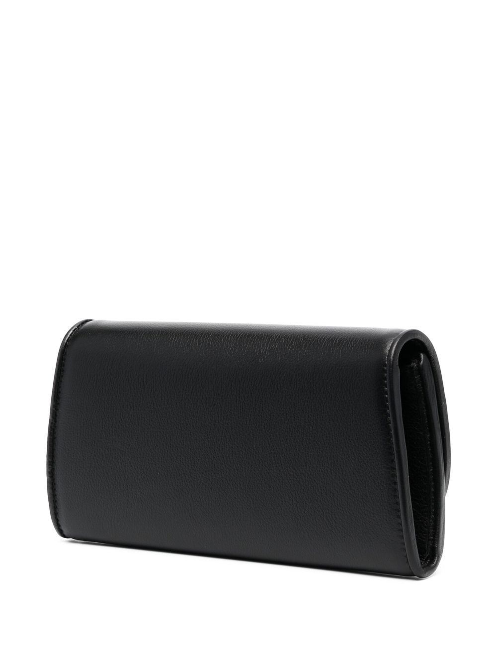 logo-plaque leather wallet - 3
