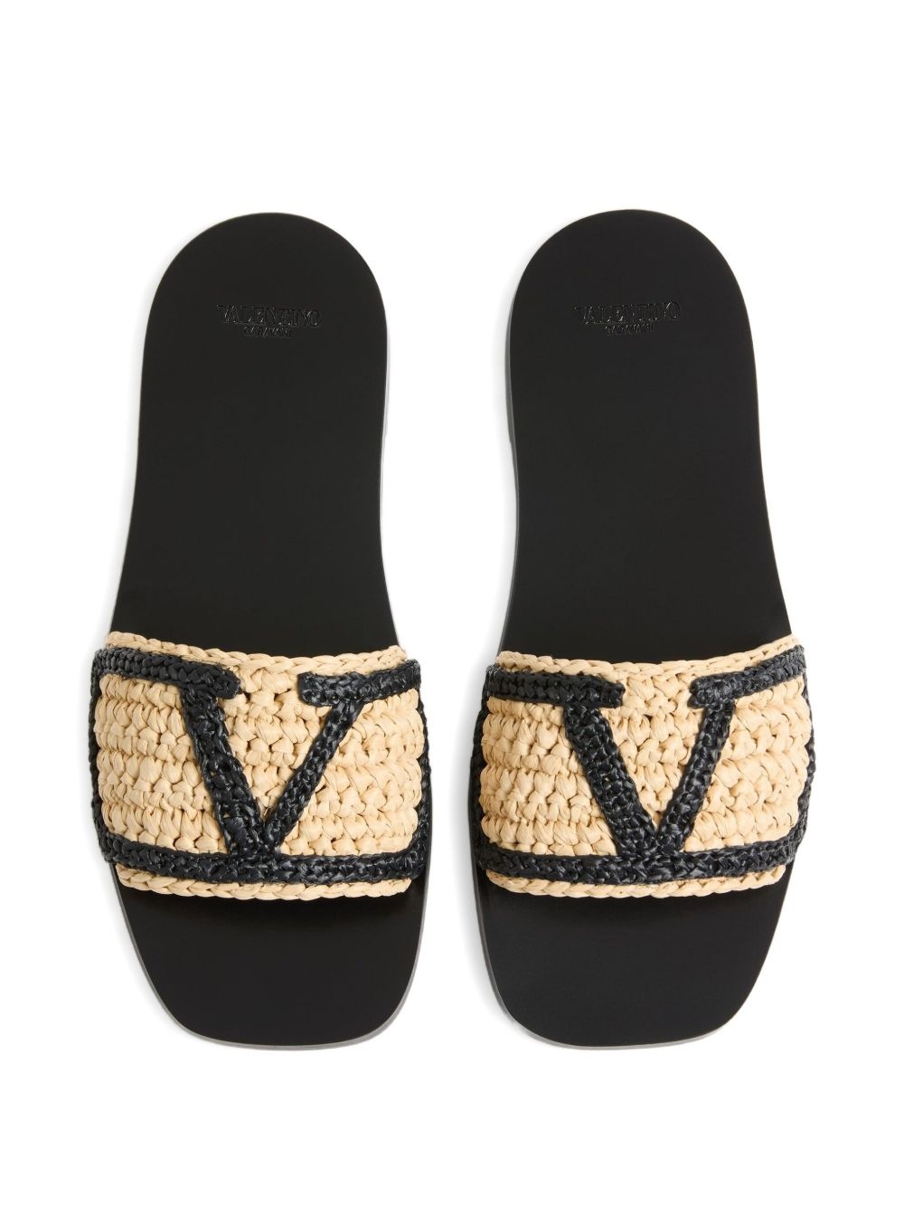 VIVA SUPERSTAR SLIDE SANDAL IN RAFFIA WITH CROCHET EMBROIDERY - 3