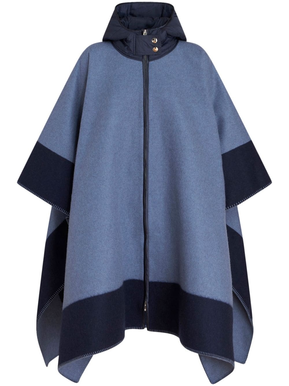 Pegaso-jacquard fine-knit cape - 1