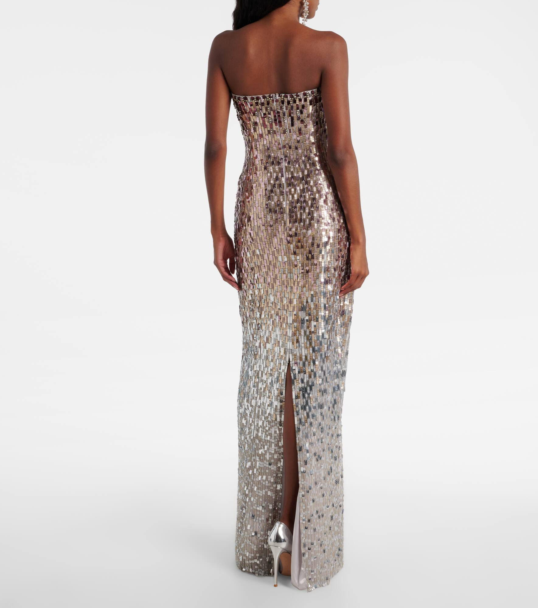 Lucille sequined strapless gown - 3