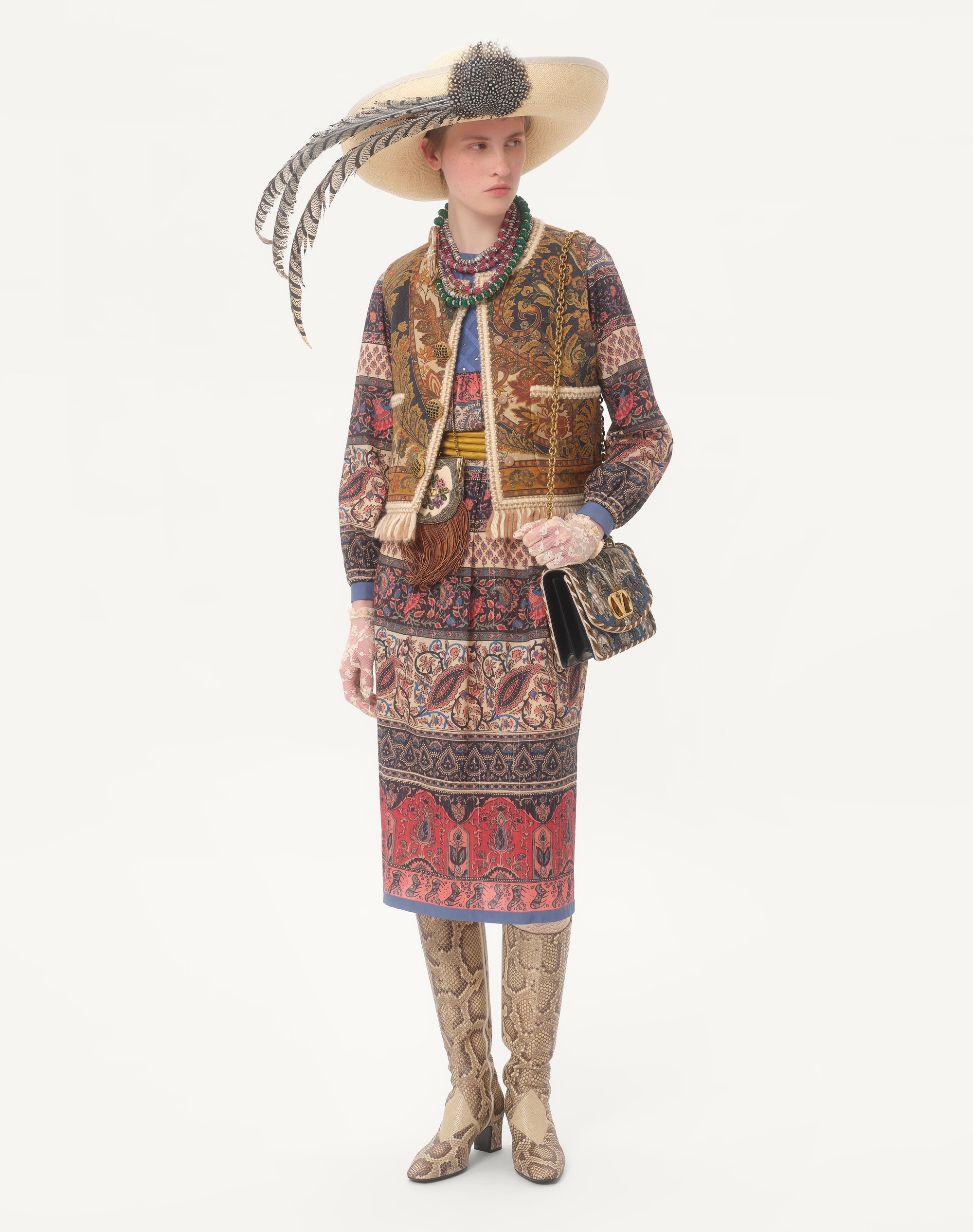 CANAPONE VEST WITH VOYAGE IMAGINAIRE PAISLEY PRINT - 2