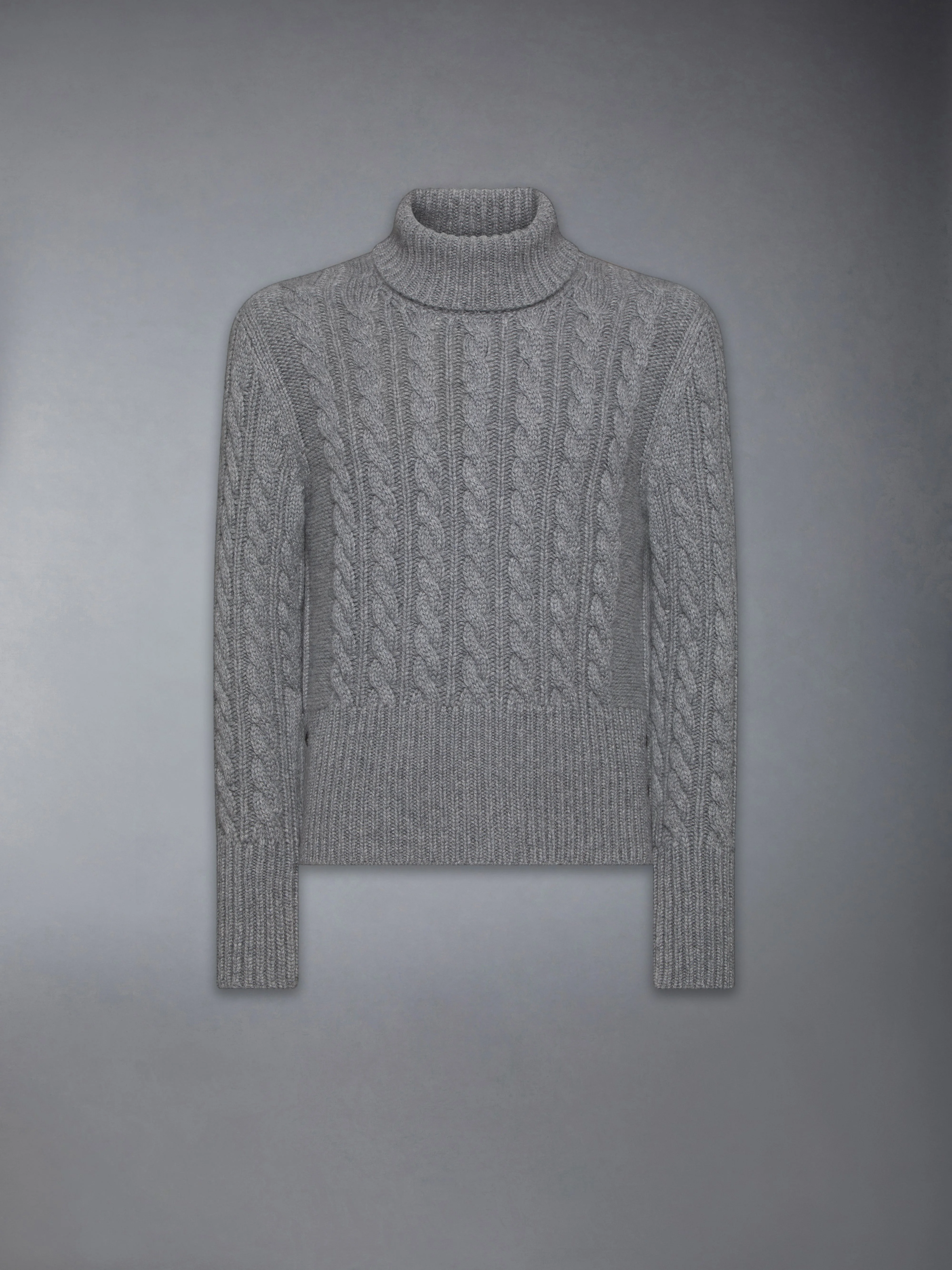 Classic Cashmere Cable Turtle Neck - 1