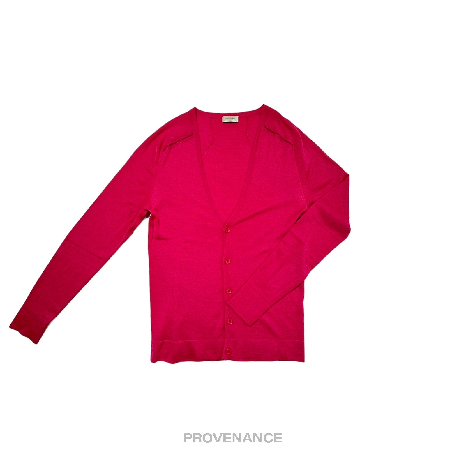 Balenciaga Knit Wool Cardigan - Magenta S - 3