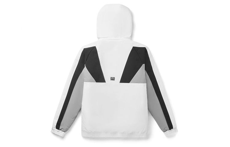 Men's Vans Contrast Color Stitching hooded Athleisure Casual Sports Jacket White VN0A49K2YB2 - 2