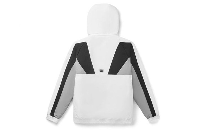 Vans Men's Vans Contrast Color Stitching hooded Athleisure Casual Sports Jacket White VN0A49K2YB2 outlook