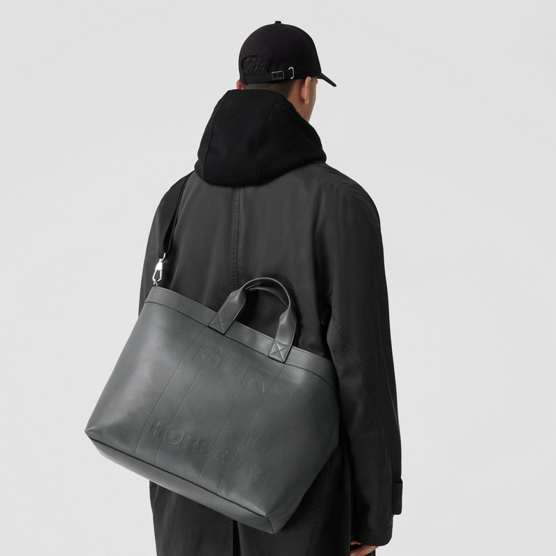 Horseferry Embossed Leather Tote 10