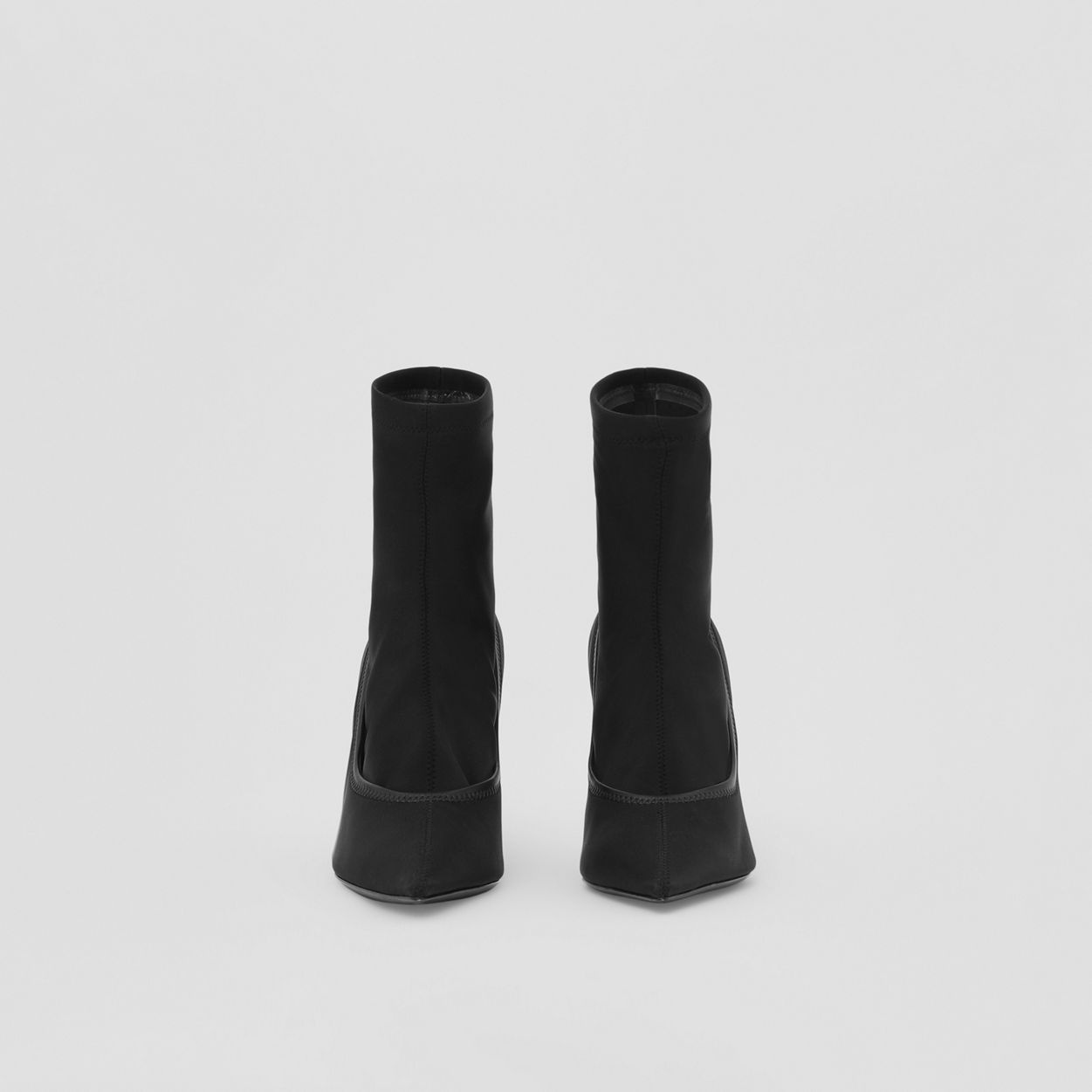 Sock Detail Technical Cotton Point-toe Pumps - 4