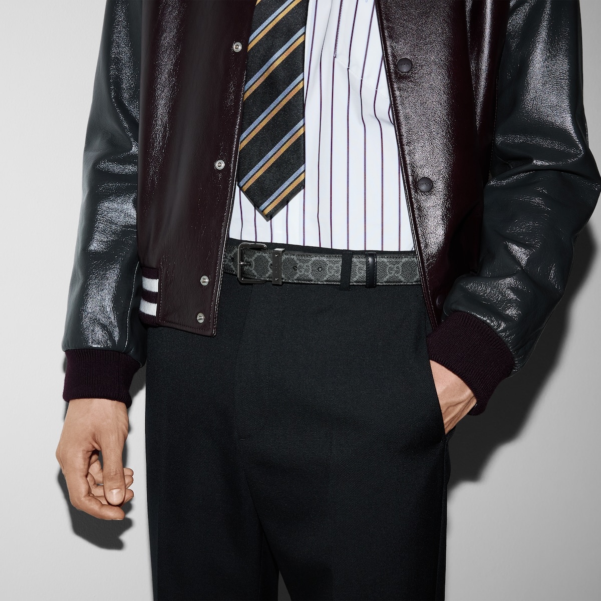 GUCCI GG Emblem belt with square buckle | REVERSIBLE