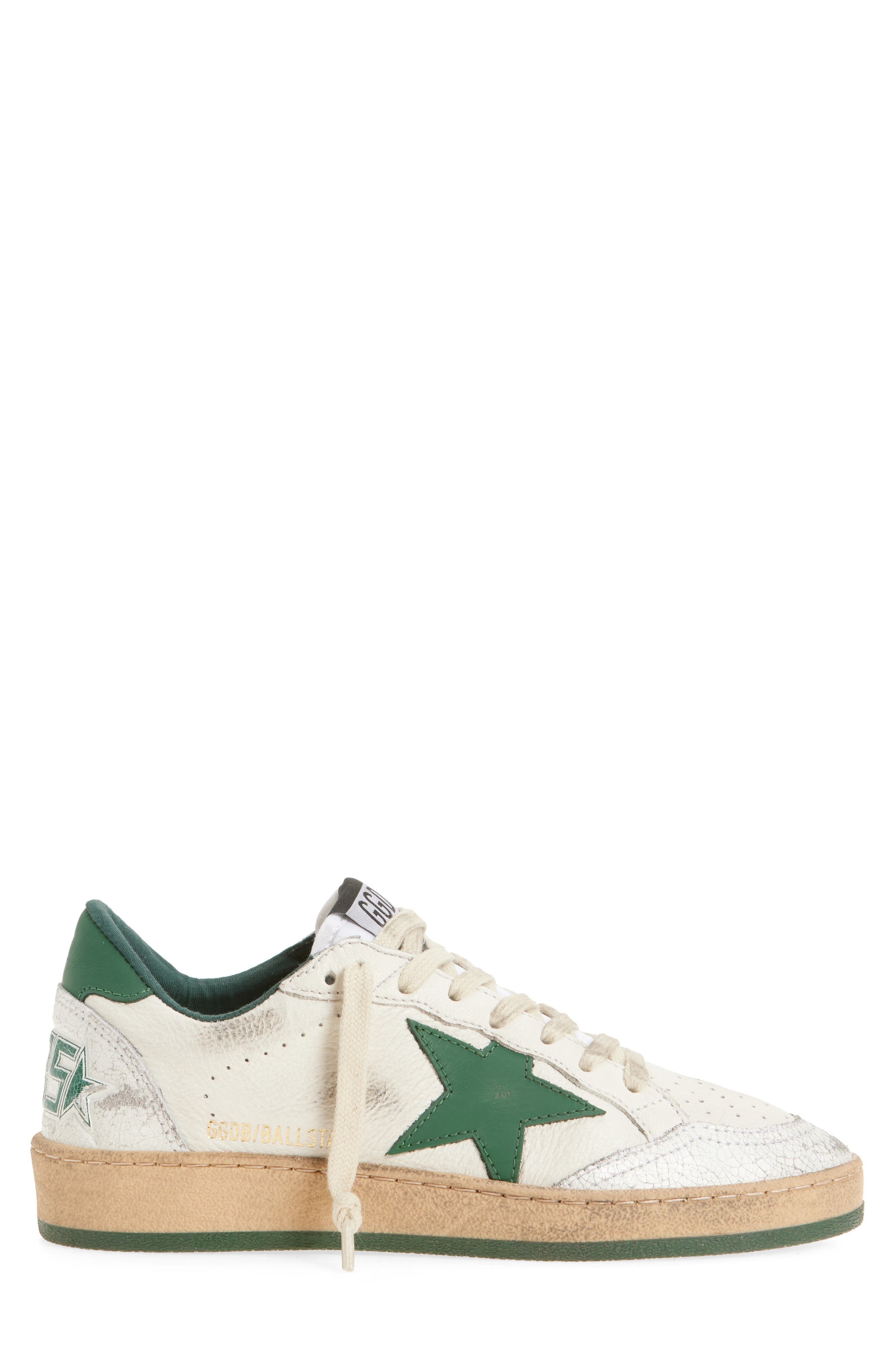 Golden Goose Ball Star Sneaker in White/Green at Nordstrom - 3