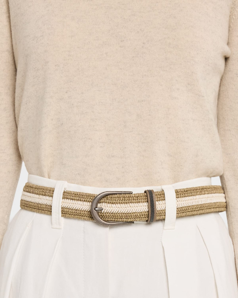 Brunello Cucinelli Braided Belt with Monili Trim outlook