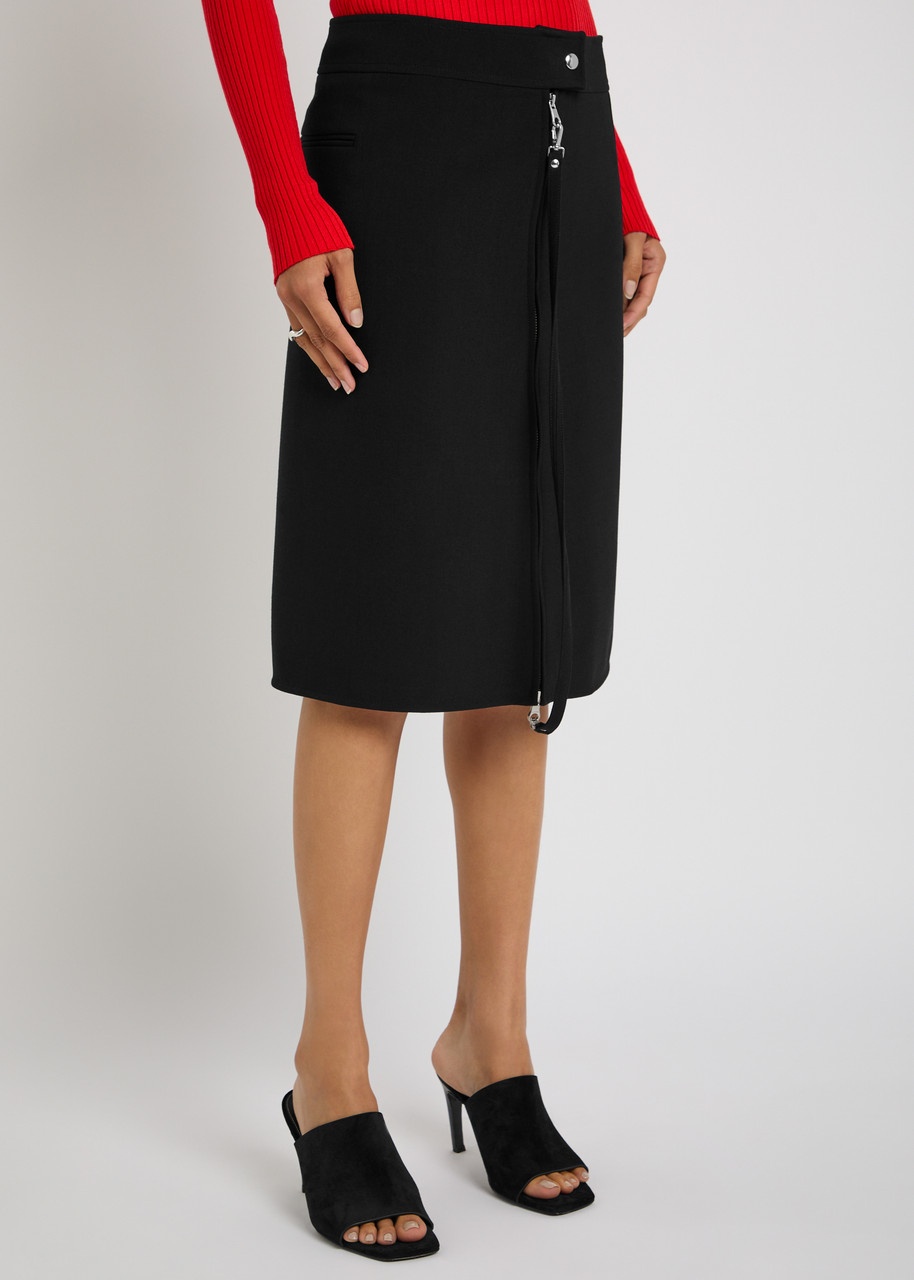 Courrèges Zipped Heritage Crepe Midi Skirt - 2