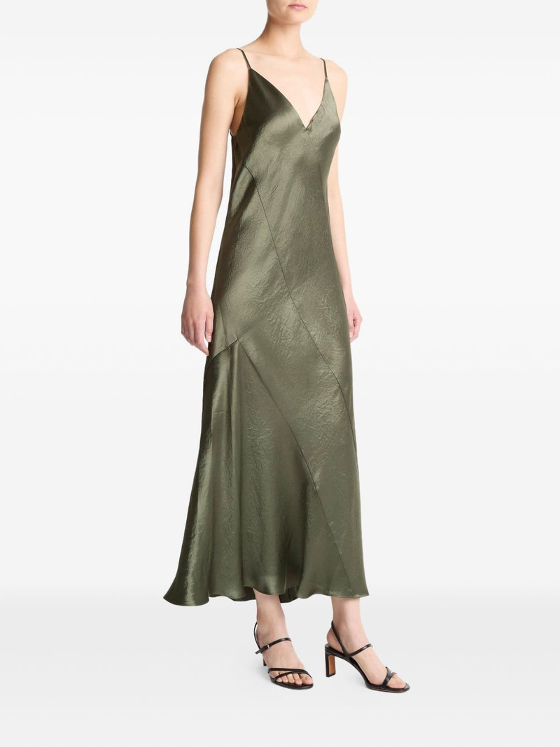 Vince panelled bias slip midi dress outlook
