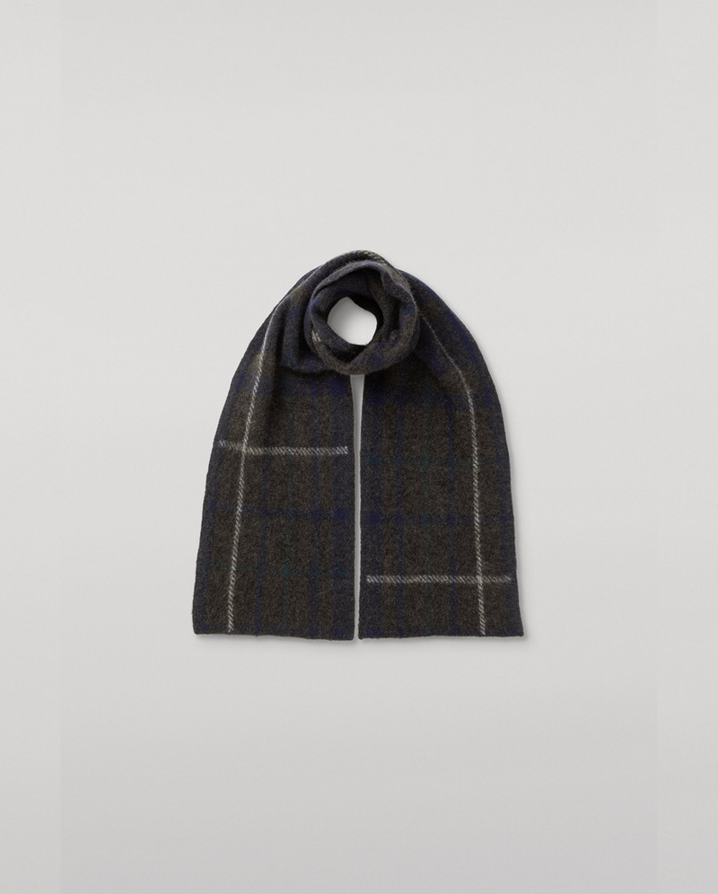 Baird Grey Brushed Cashmere-Silk Scarf 1