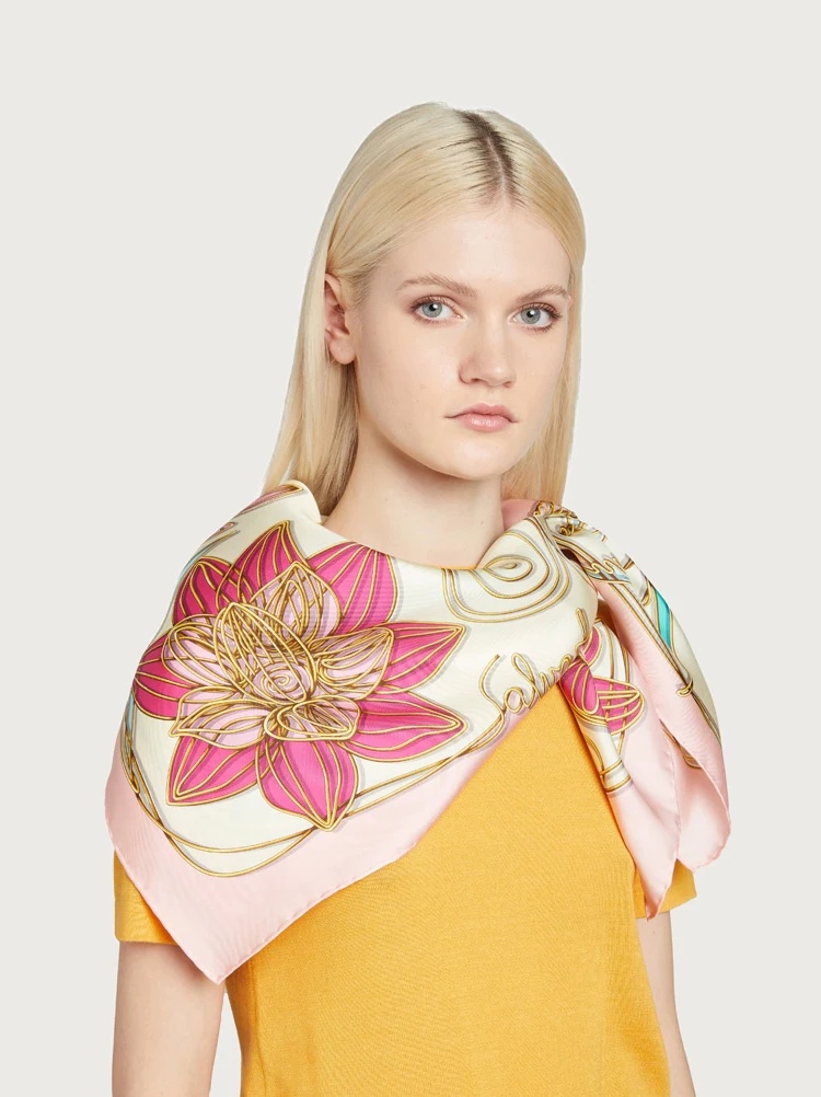 IRONWORK PRINT SILK SCARF - 2