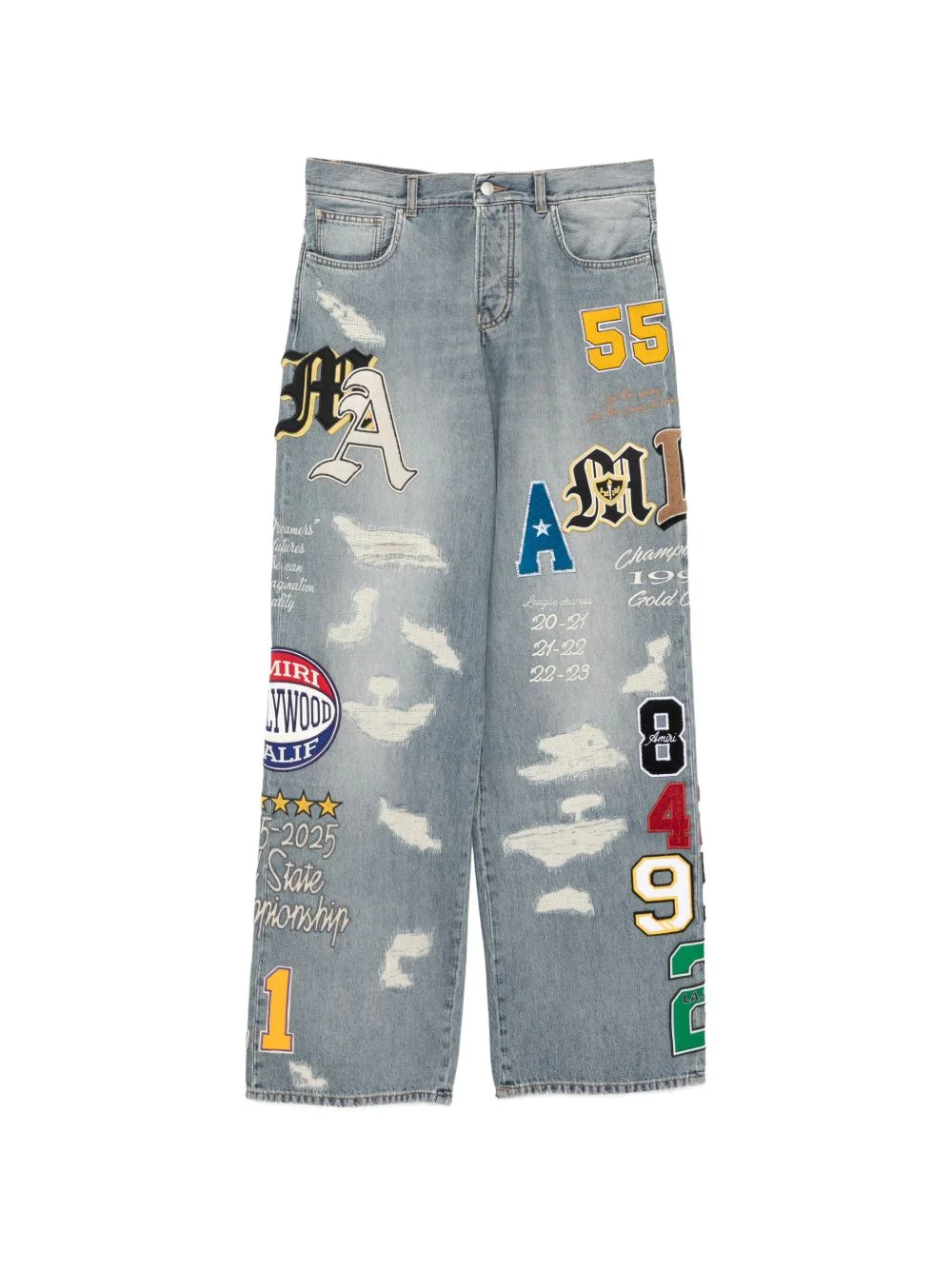 VARSITY-PATCH JEANS - 1