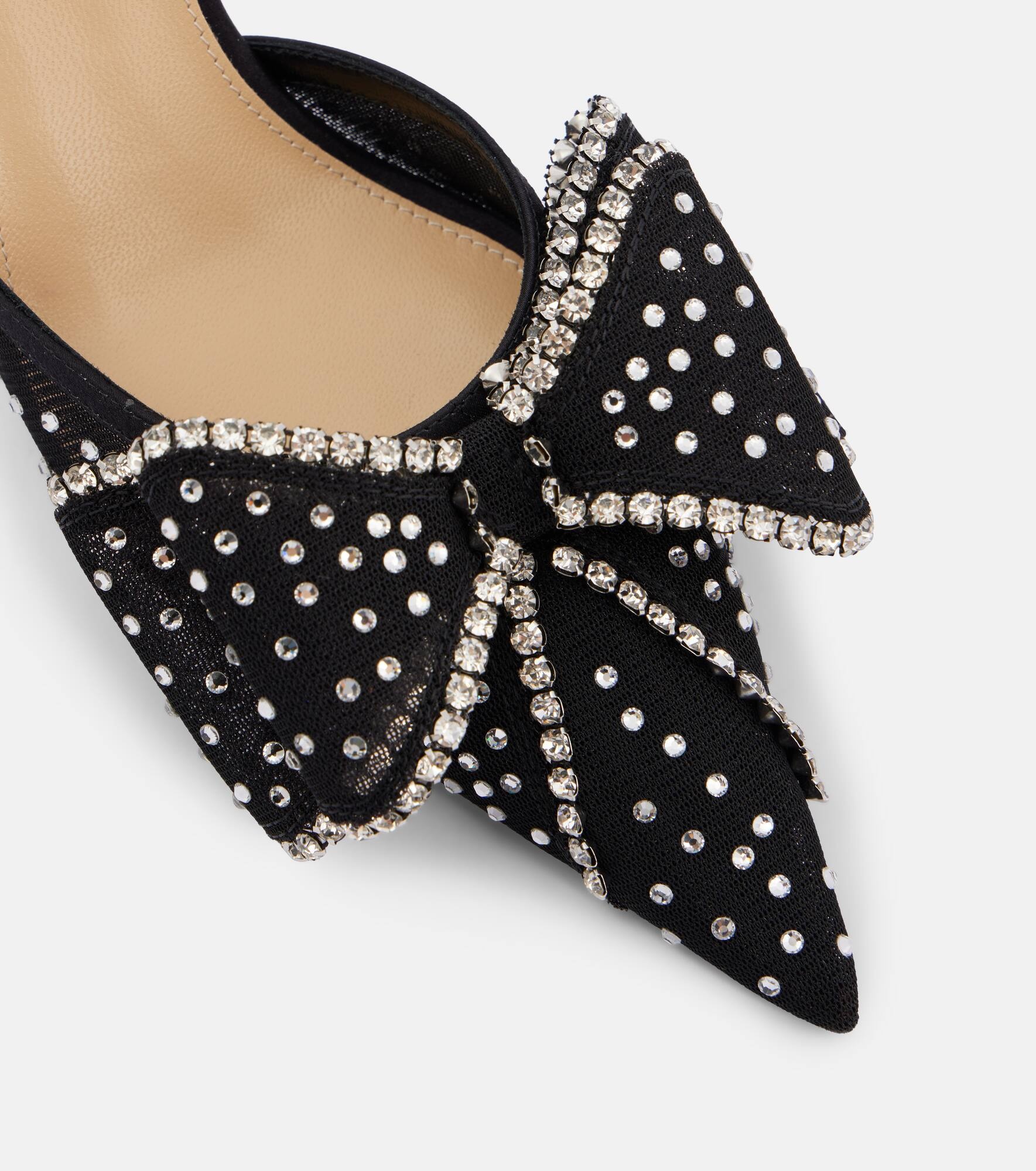 Le Cadeau embellished mesh slingback pumps - 5