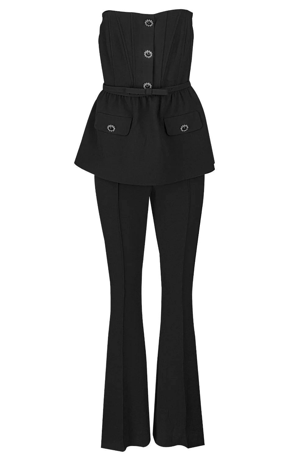 Strapless Flare Jumpsuit - 1