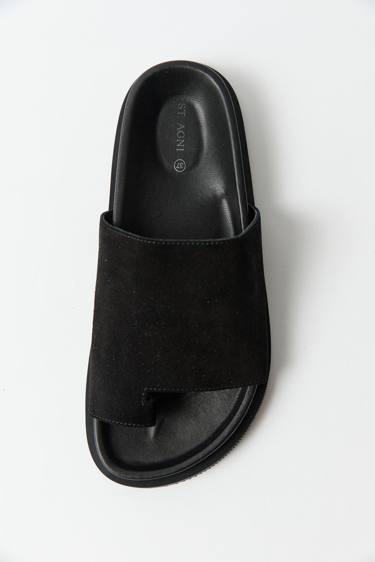 Loe Suede Slide - Black - 3