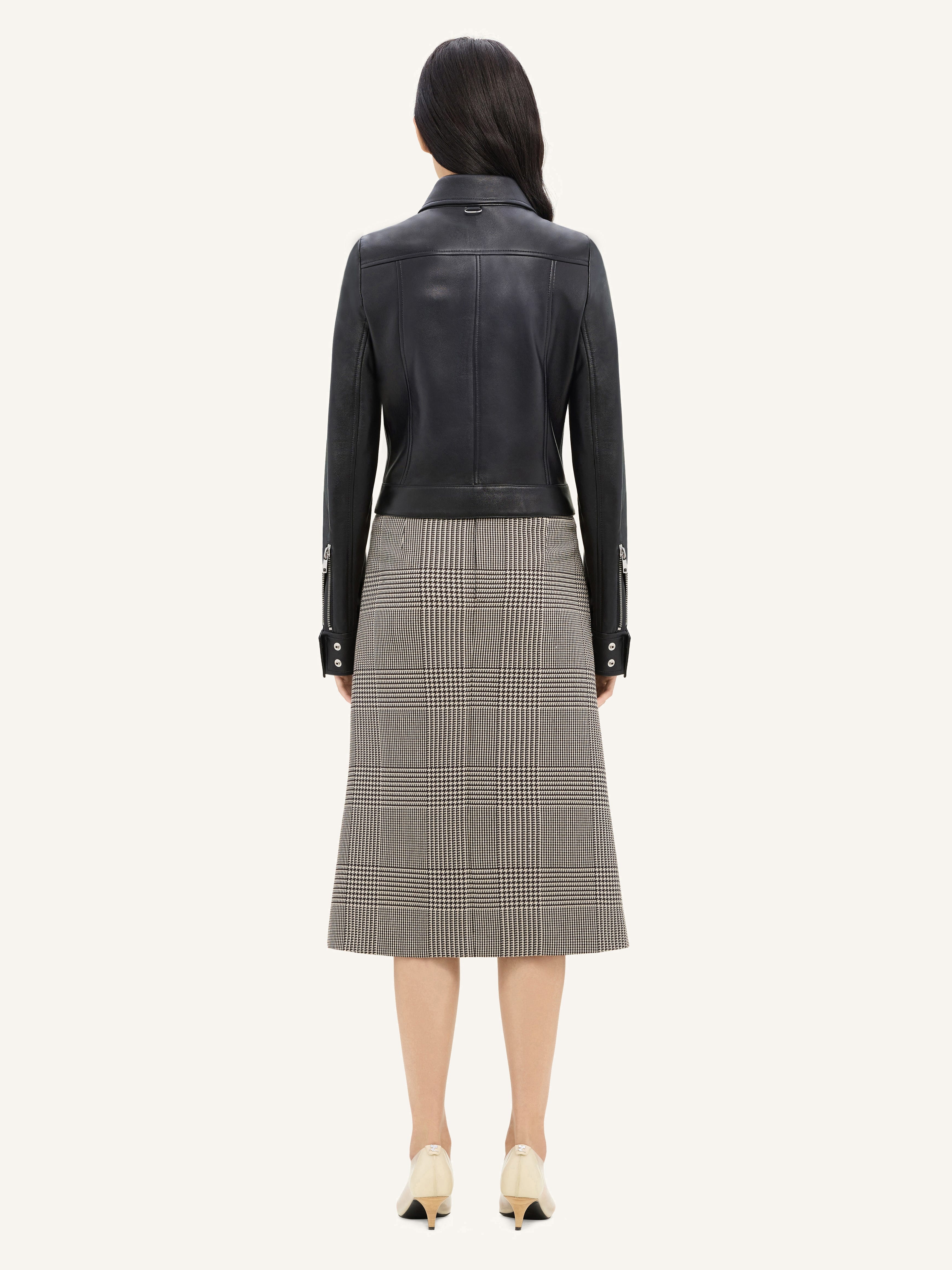 ZIPPED ICONIC LEATHER JACKET - 4