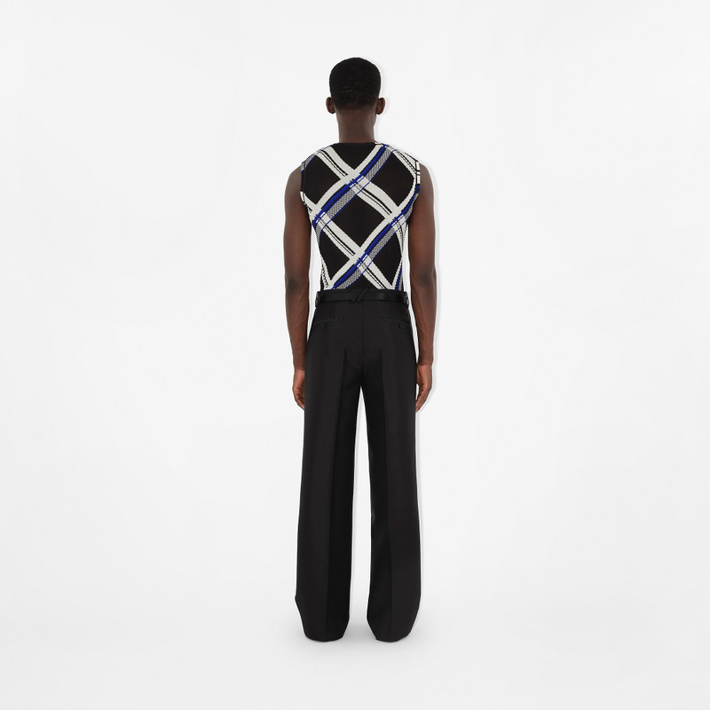 Check Silk Vest 4