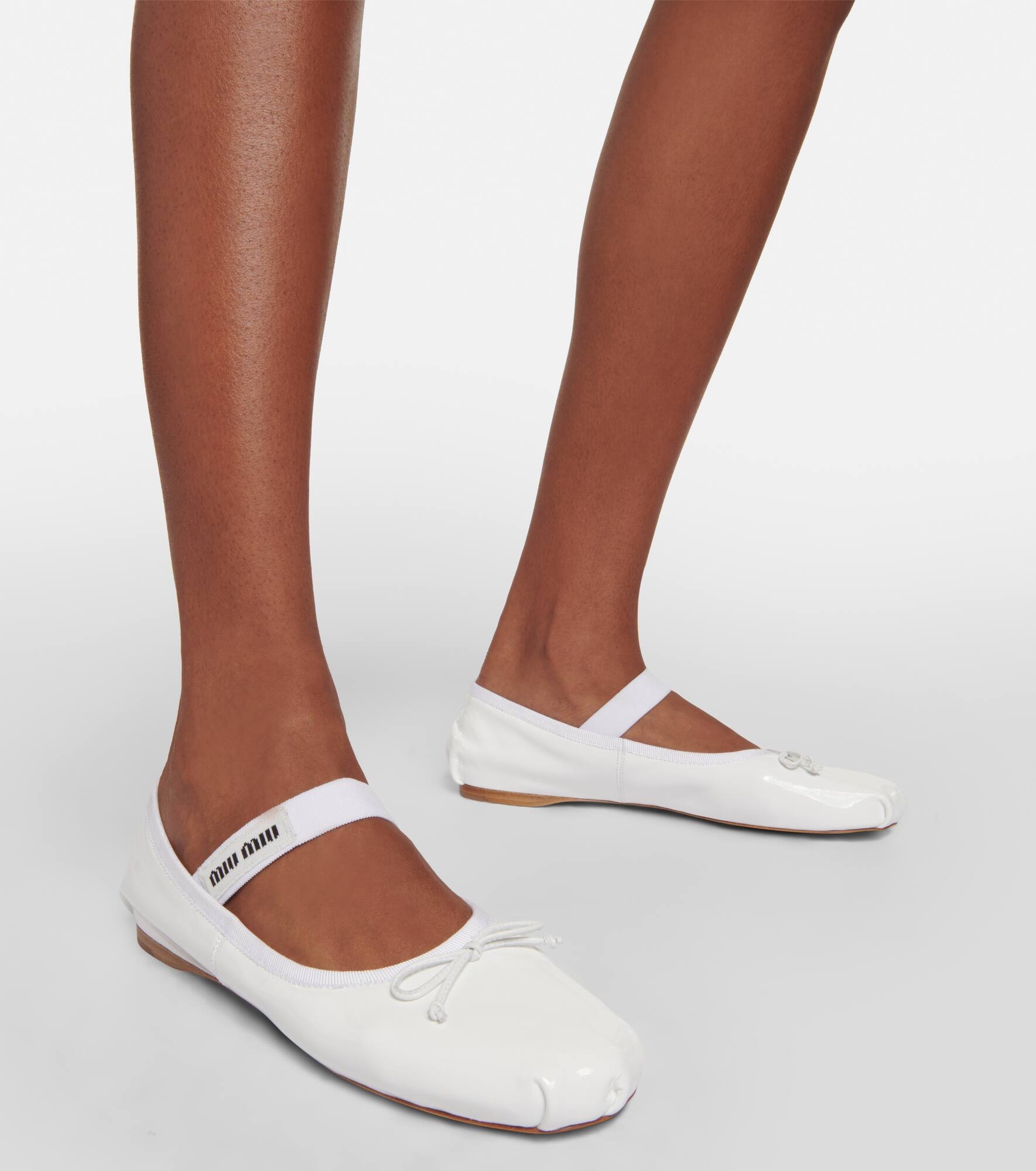 Logo patent leather ballet flats - 4