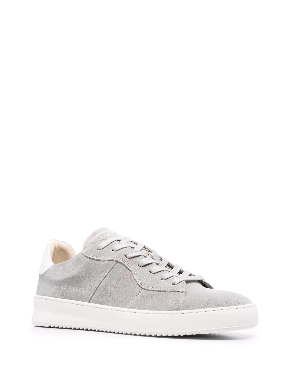 panelled suede low-top sneakers - 2