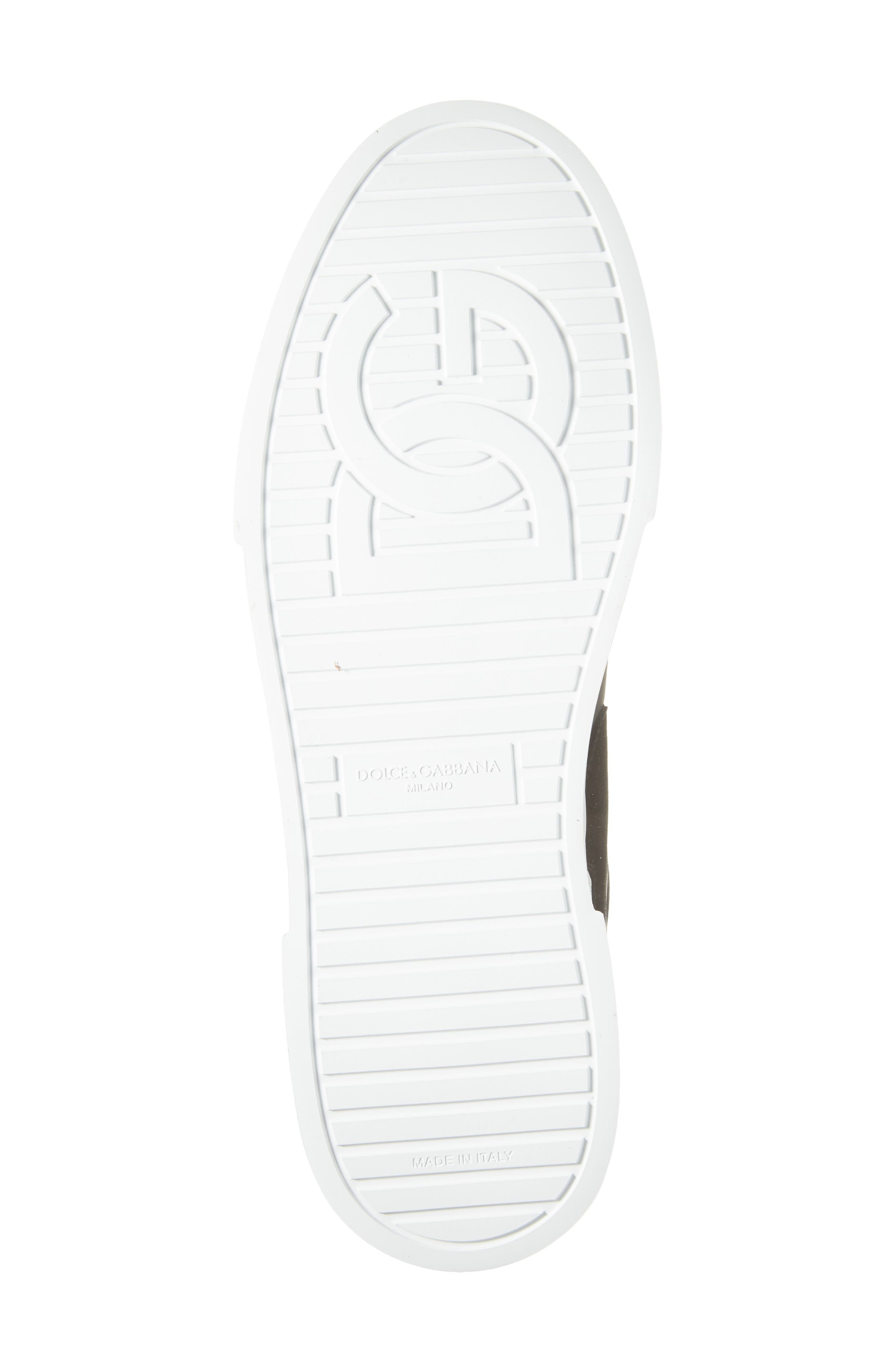 Dolce&Gabbana Mesh & Leather Sneaker in 89697-Bianco/Nero at Nordstrom - 6