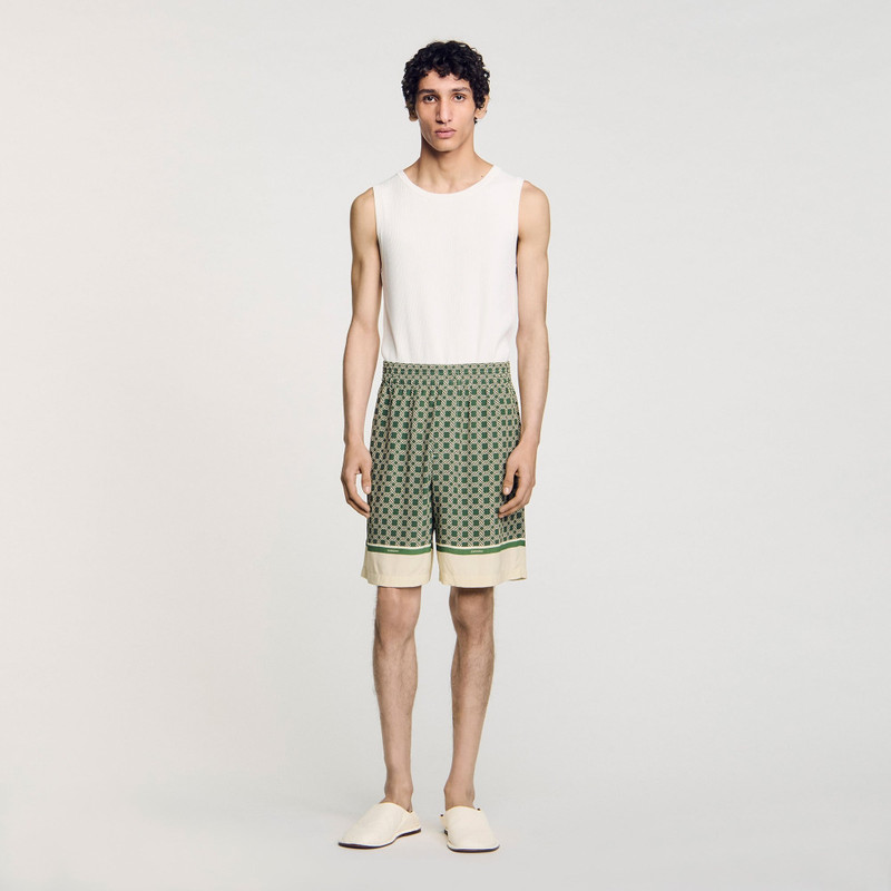 Sandro PATTERNED FLOWY BERMUDA SHORTS outlook