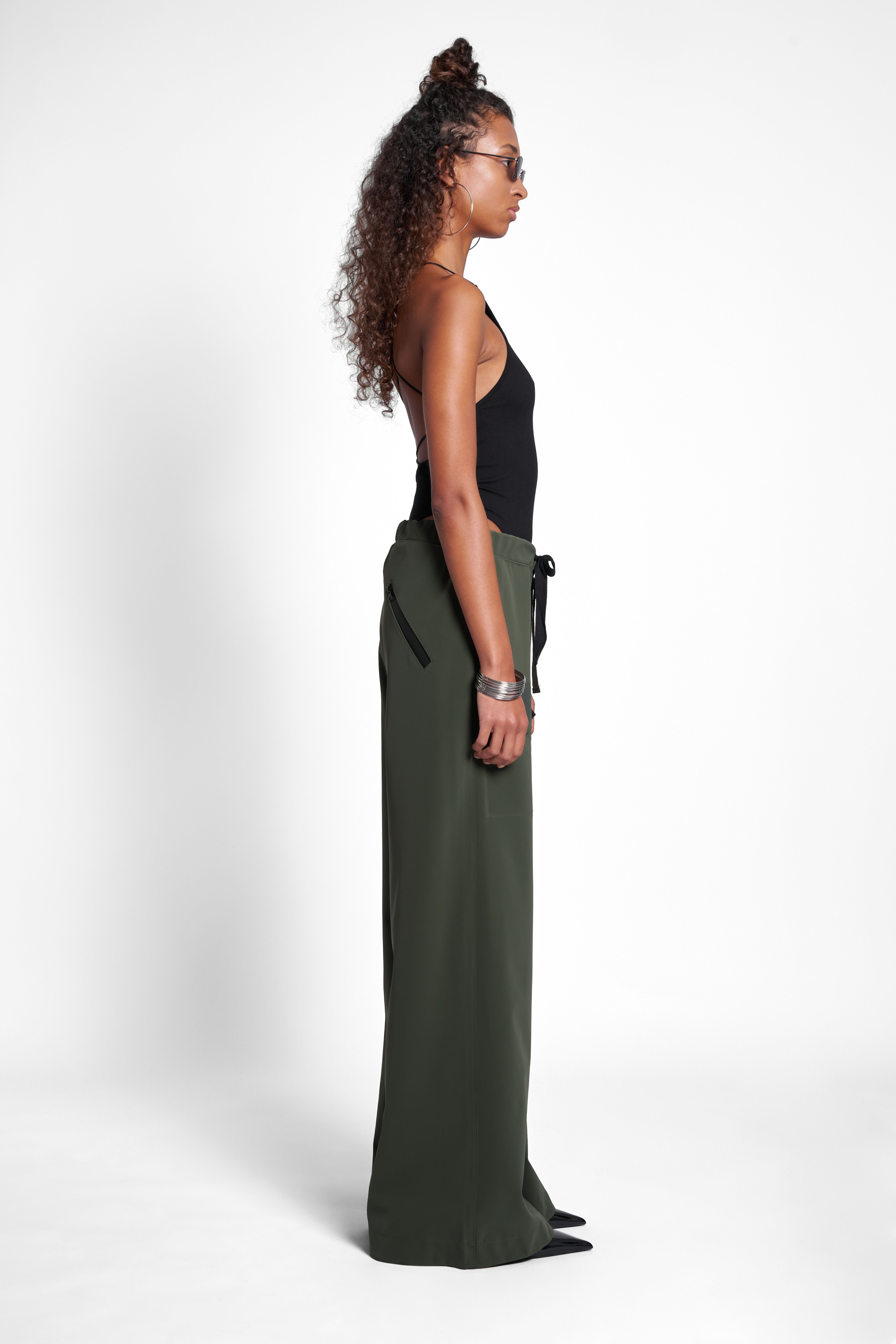 Jarla Matte Trousers Green - 3