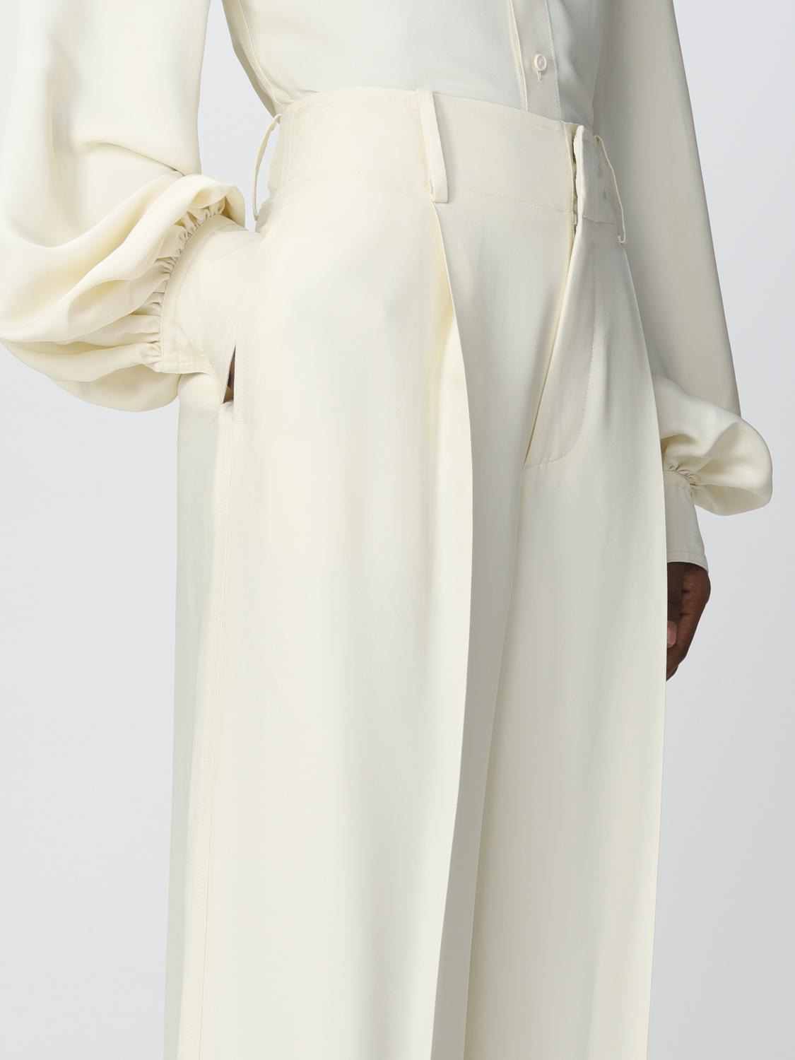 Bottega Veneta Pants Woman Yellow Cream - 5