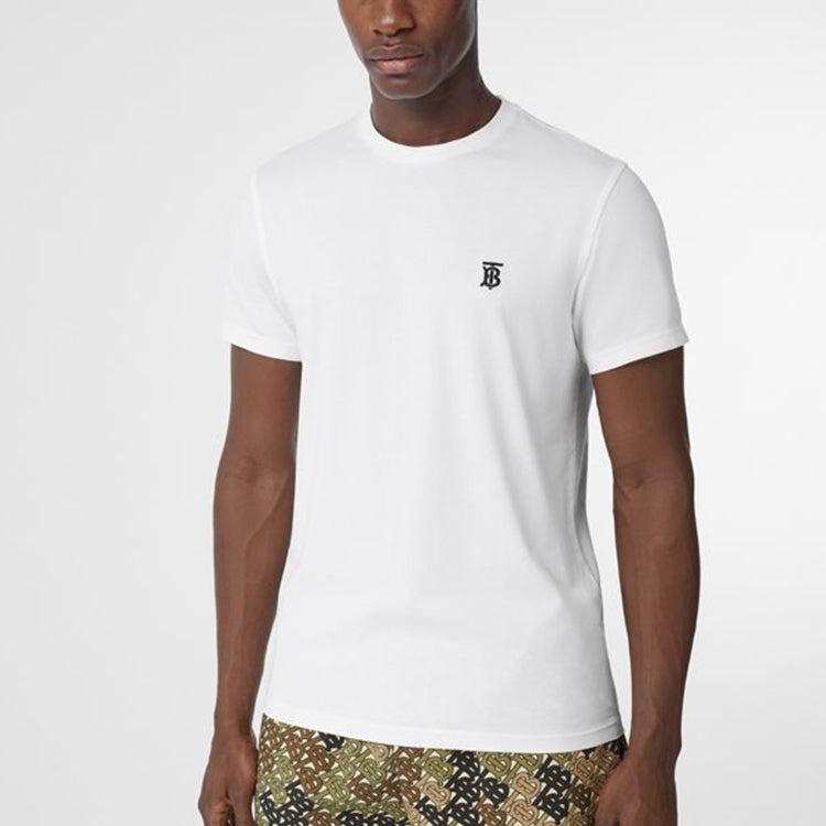 Burberry Monogram Motif Pattern Cotton Male White 80140211 - 4