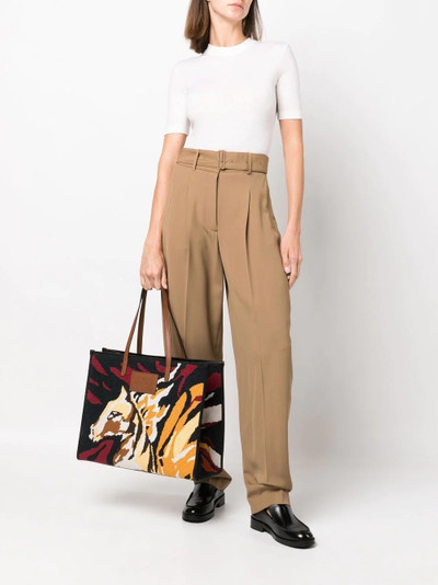 Etro jacquard-horse pattern tote bag outlook