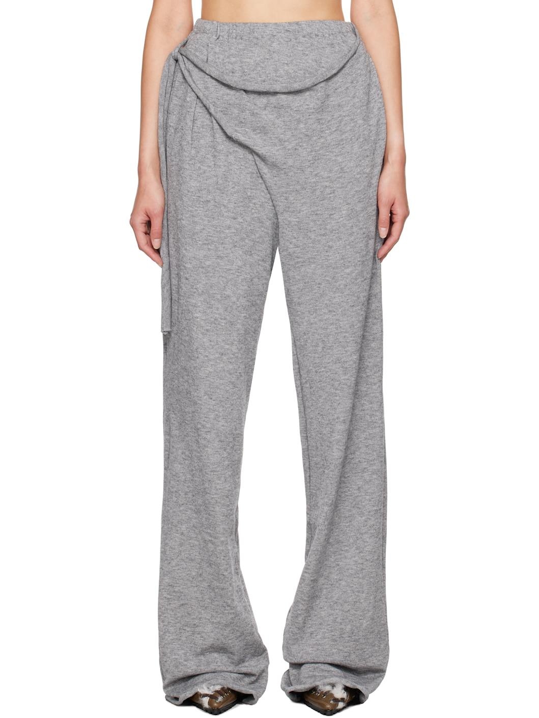 Gray Knit Lounge Pants - 1