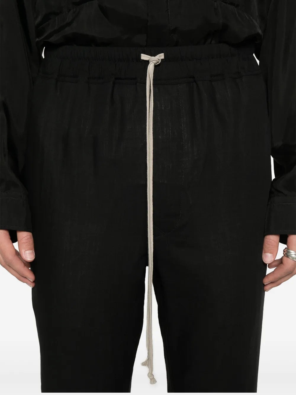 DRAWSTRING SLIM LONG TROUSERS - 5