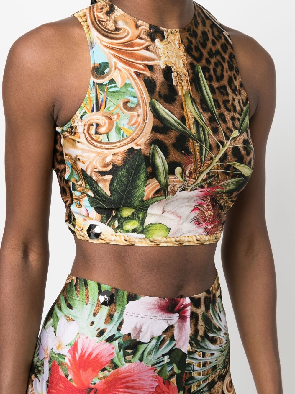 Baroque Flowers cropped top - 5