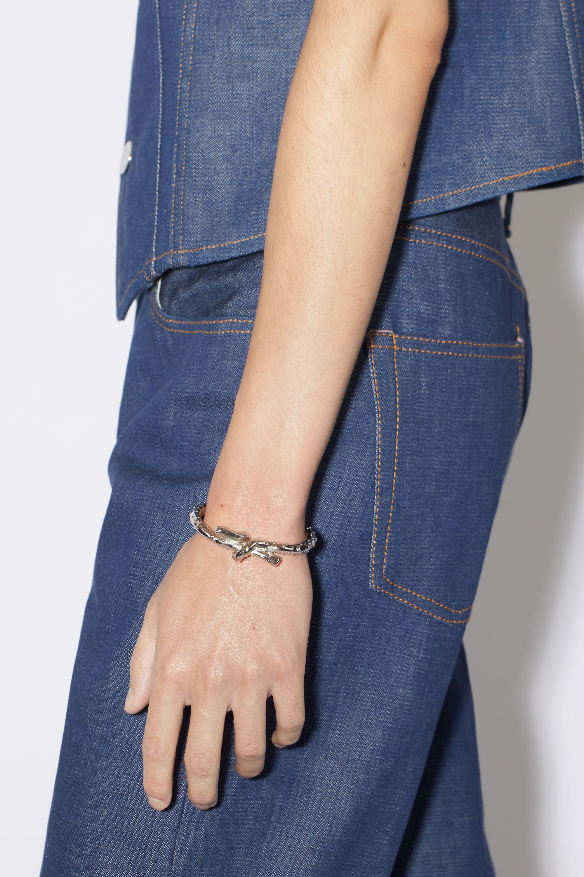 Knot cuff bracelet - Silver - 3