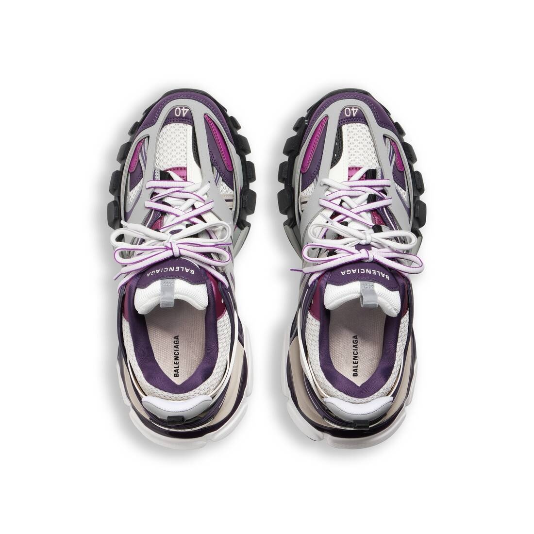 Women's Track Sneaker in Grey/purple - 6