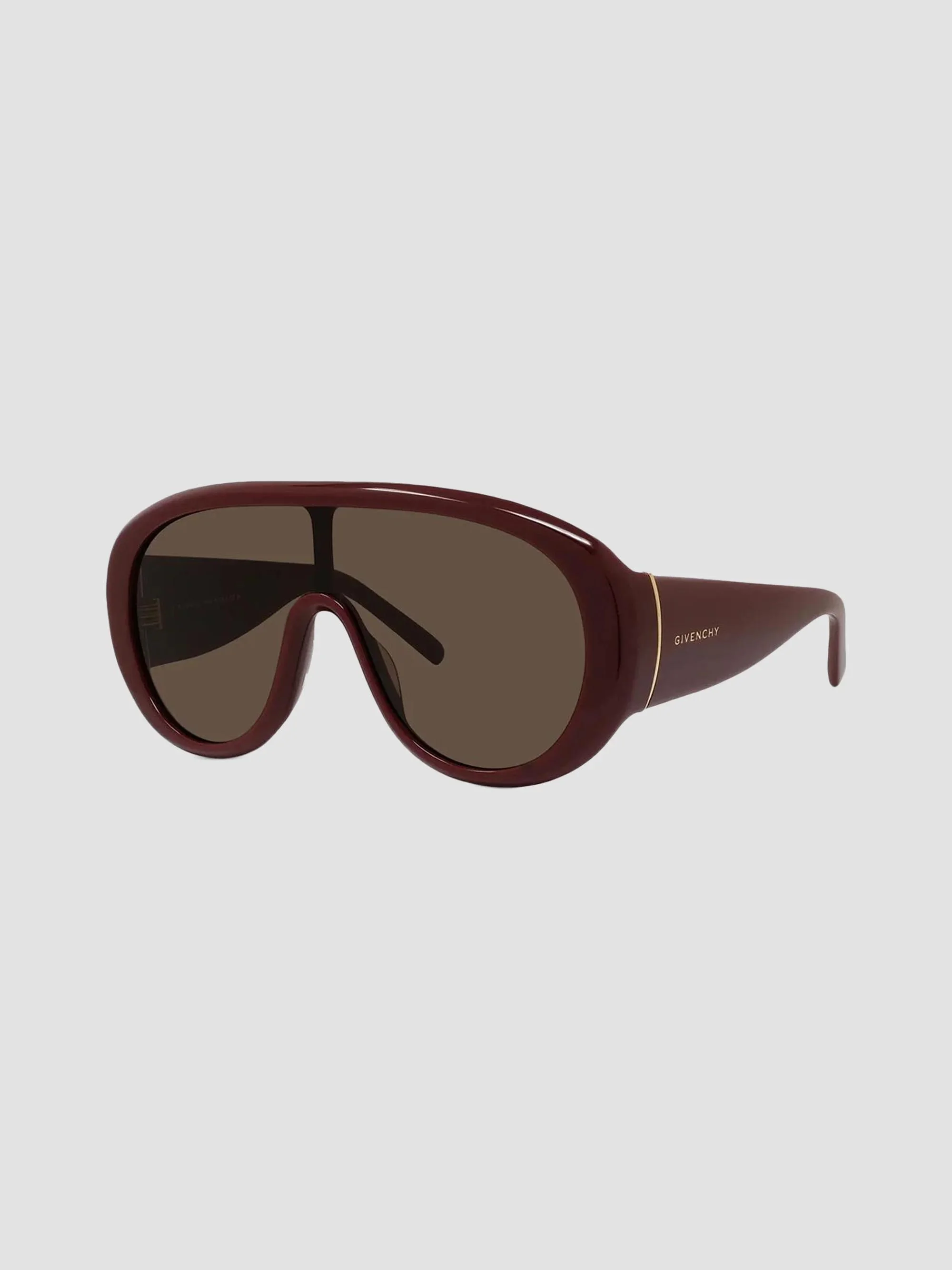Women's Curve Shield Sunglasses - Dark Red - 1