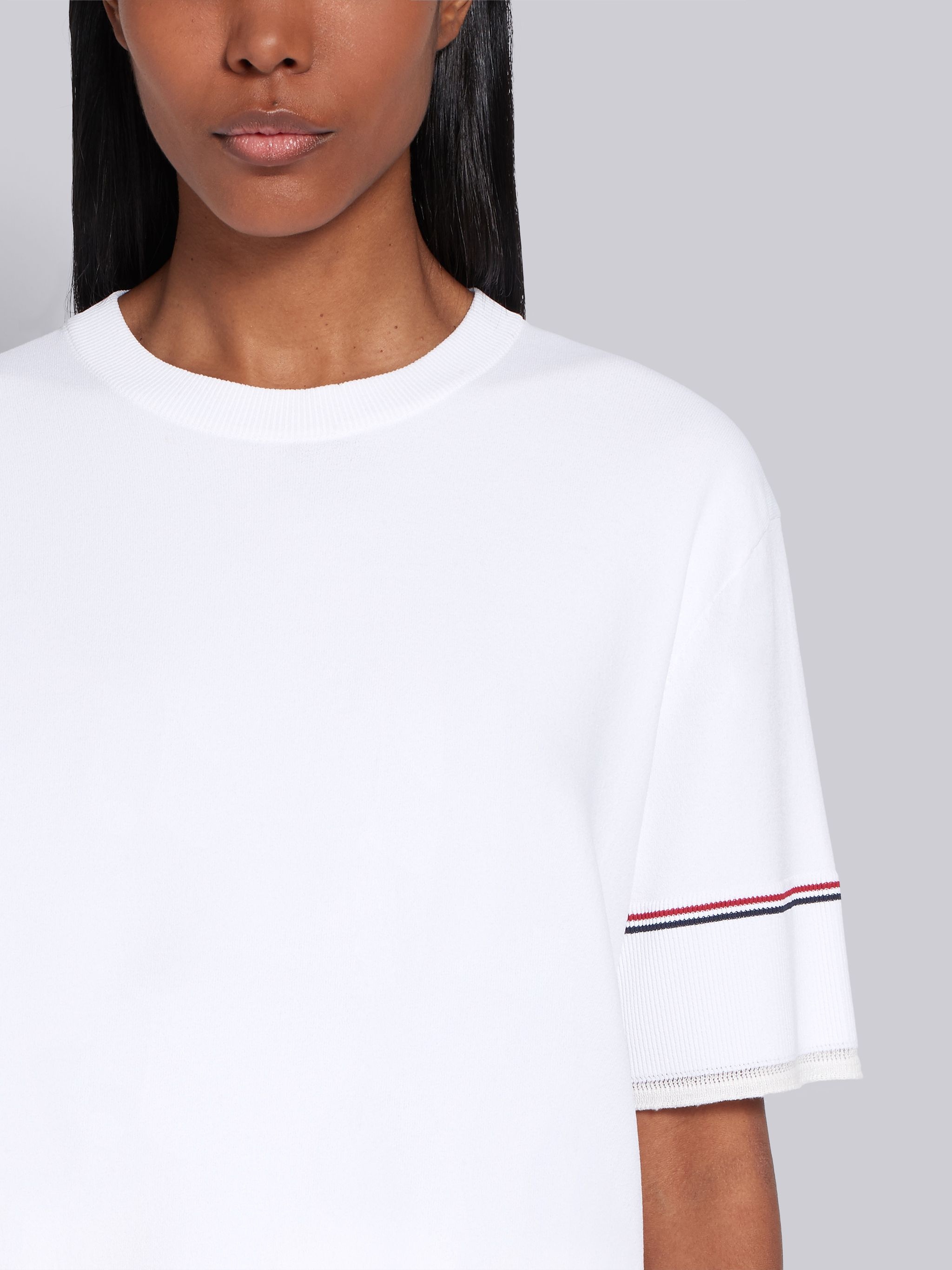 White Viscose Elite Boxy Crewneck Tee - 5