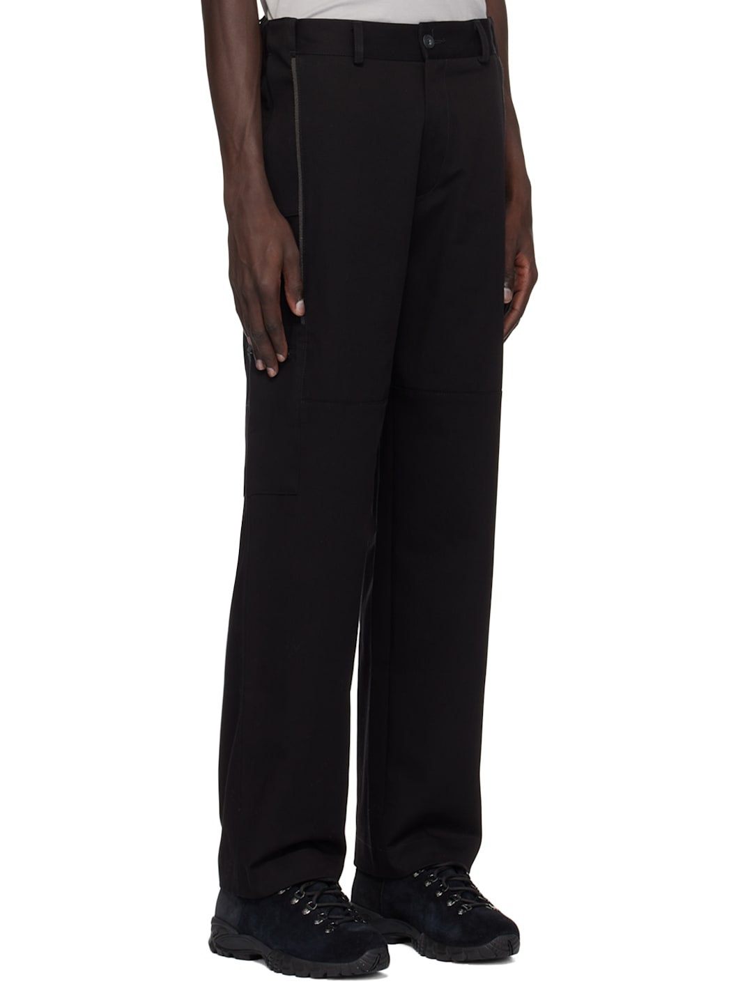 SSENSE Exclusive Black Piping Cargo Pants - 2