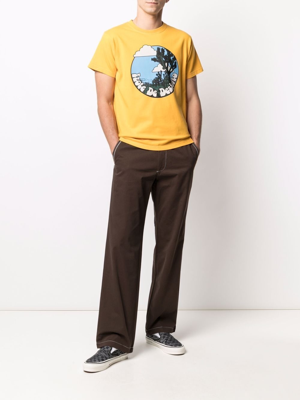 straight-leg organic cotton trousers - 2