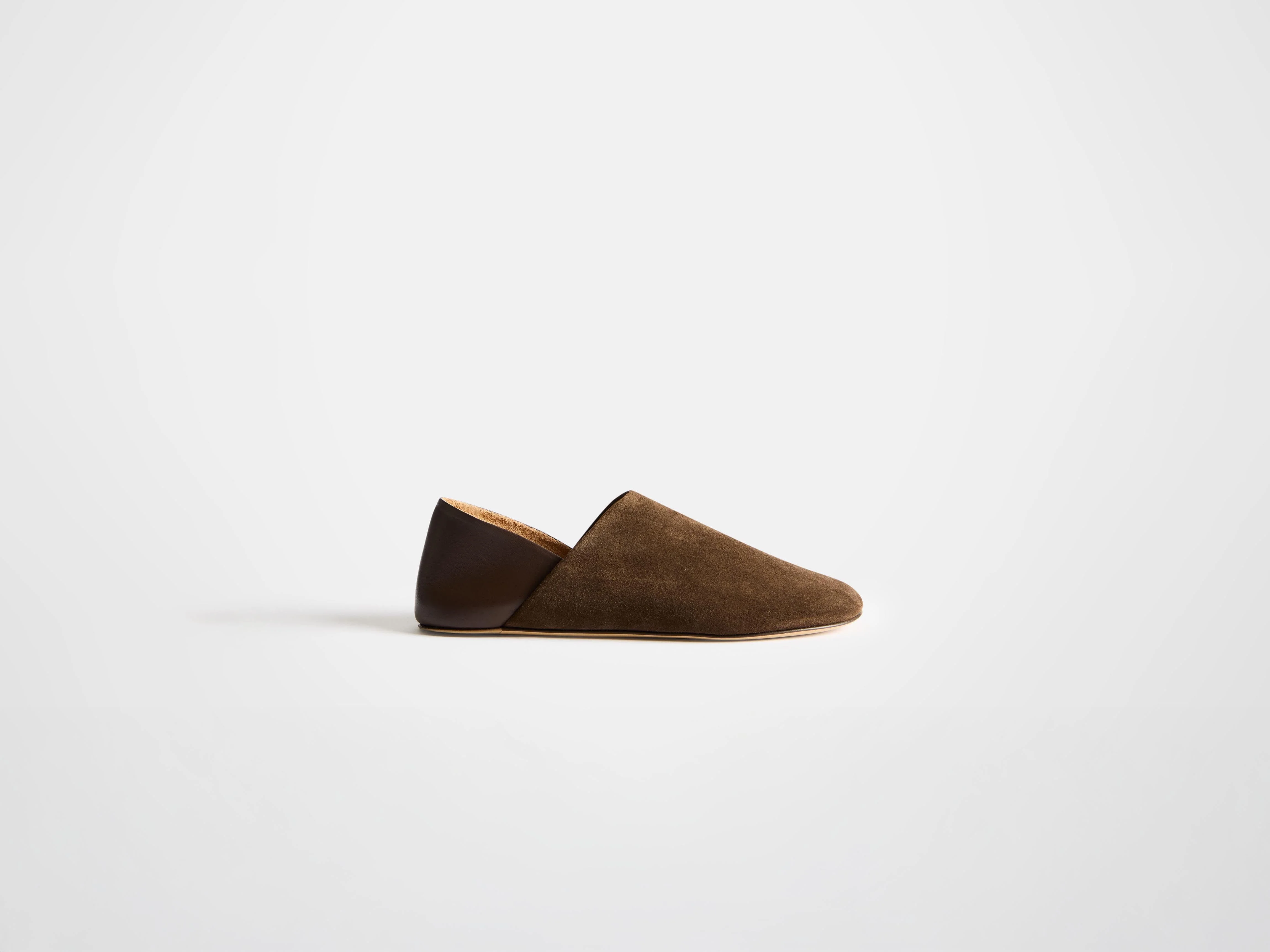WOMENS SLIPPER MULES IN CHOCOLATE BROWN - 1